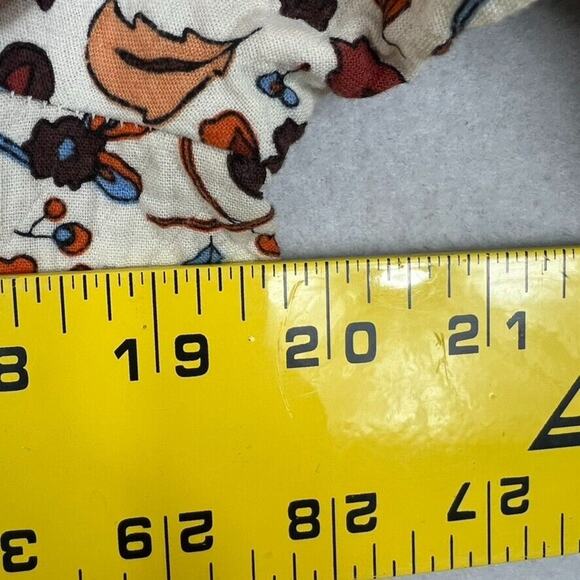 Zara Top Womens Cropped Quilted Floral Large Crew Neck Long Sleeve Peasant - Picture 4 of 6